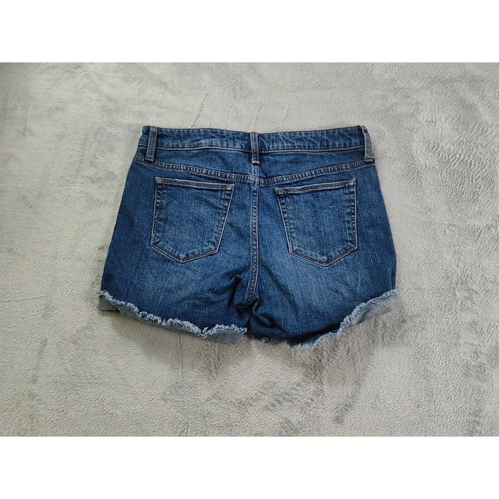 Joe's Jean Shorts Womens Size 28 Blue High Rise Rolled Cuff Frayed Denim Shorts